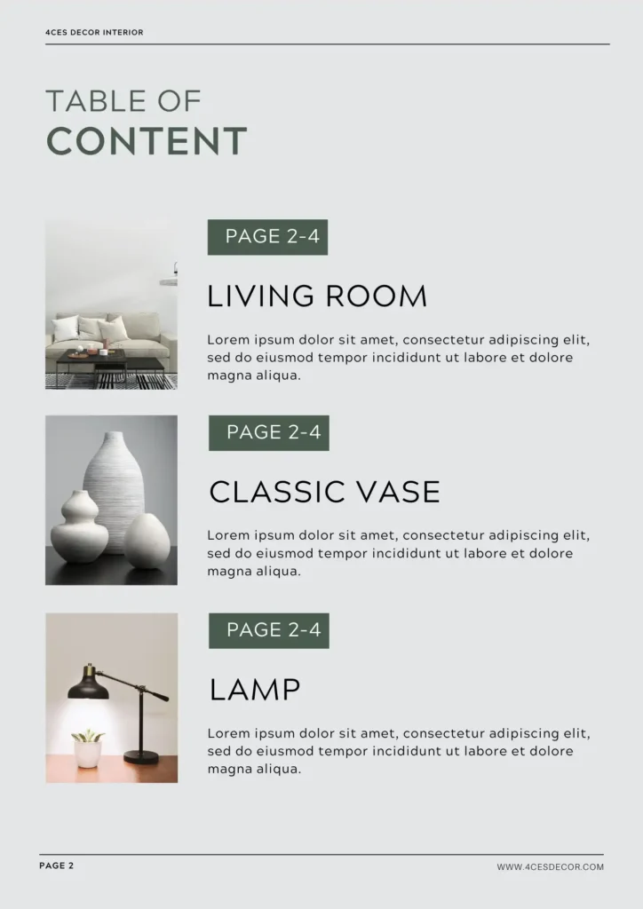 Thiết kế brochue 4ce's Decor