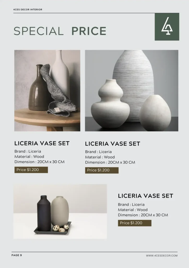 Thiết kế brochue 4ce's Decor